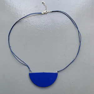 Large Semi Circle Necklace - Blue