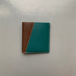 Soruka Recycled Leather 'Eli' Wallet - Green/Brown/Blue