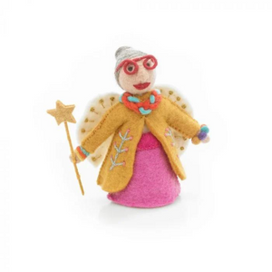 Funky Fairy Godmother Christmas Tree Topper - Yellow