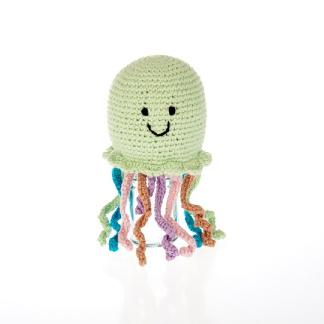 Hand-Crocheted Jellyfish Rattle