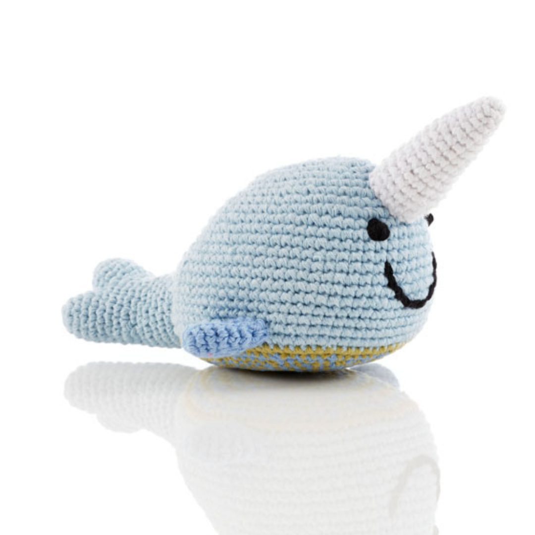 Hand-Crocheted Narwhal Rattle