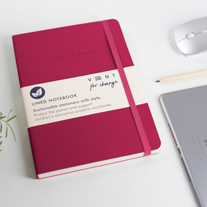 Recycled Leather A5 Notebook – Pink