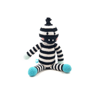 Hand-Crocheted Zebra Rattle