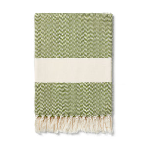 Luks Linen - Ferah King Size Organic Cotton Blanket - Moss