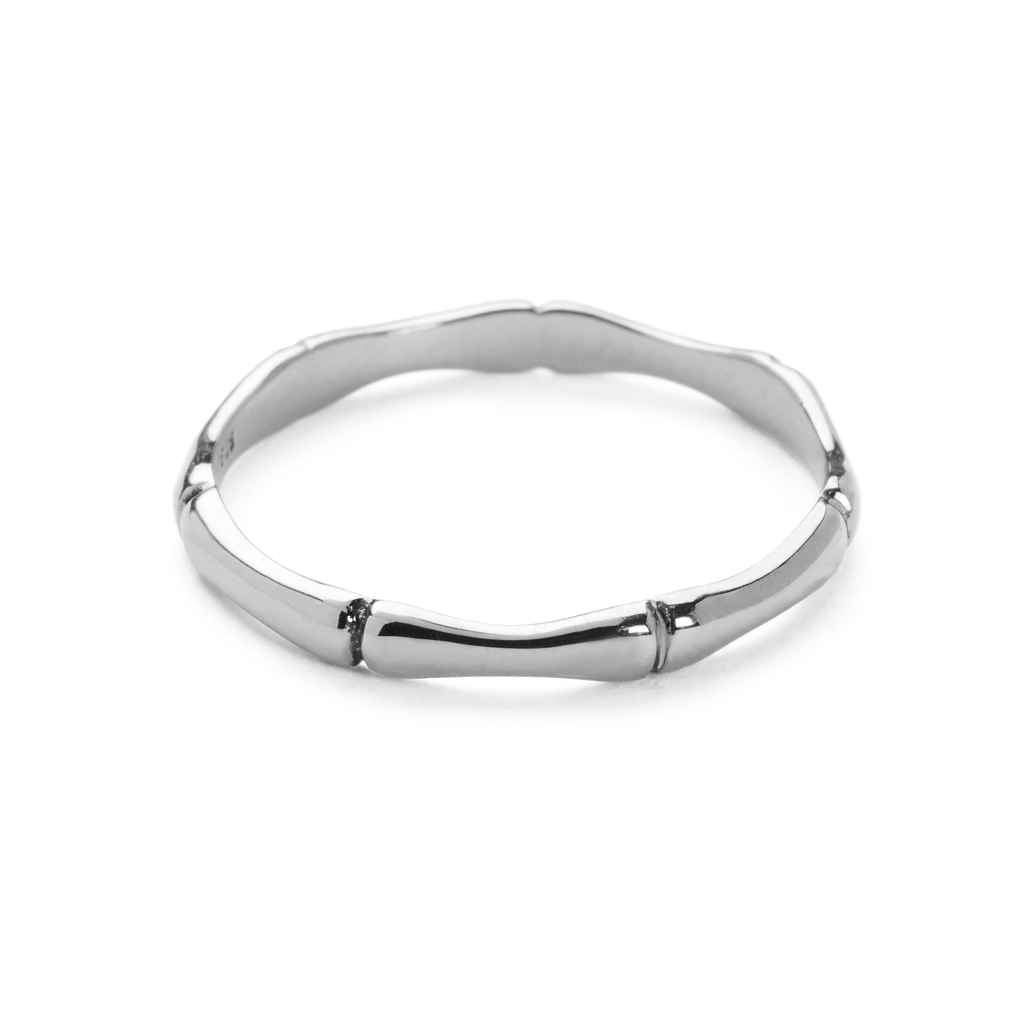 So Just Shop Silver 'Bamboo' Ring