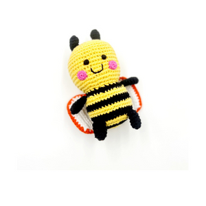 Pebble Toys Hand-Crocheted Bumble Bee Rattle
