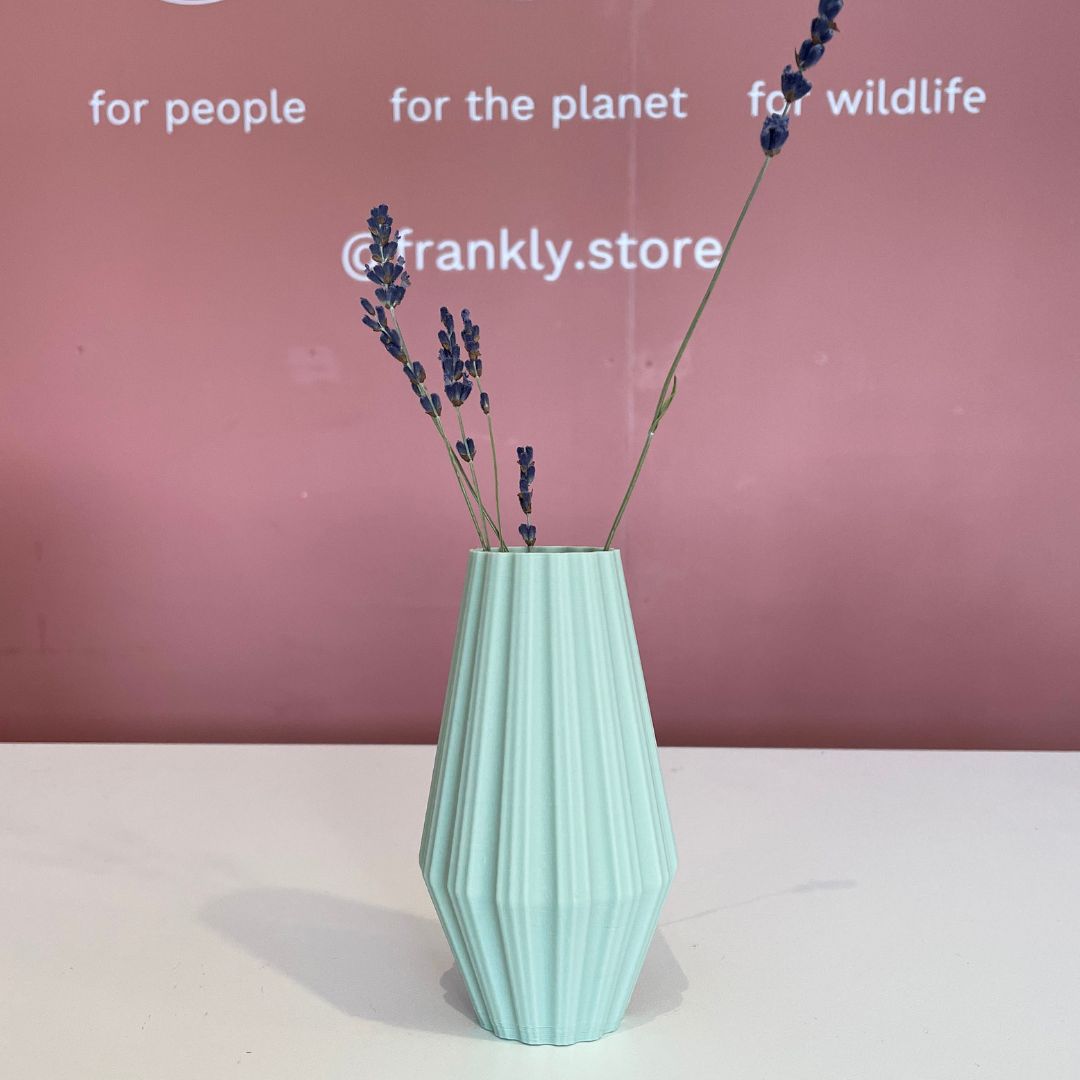 Recycled Mid-Century Fluted Vase