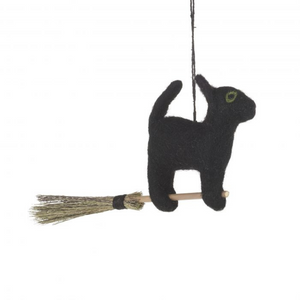 Felt So Good Flying Black Cat Hanging Decoration