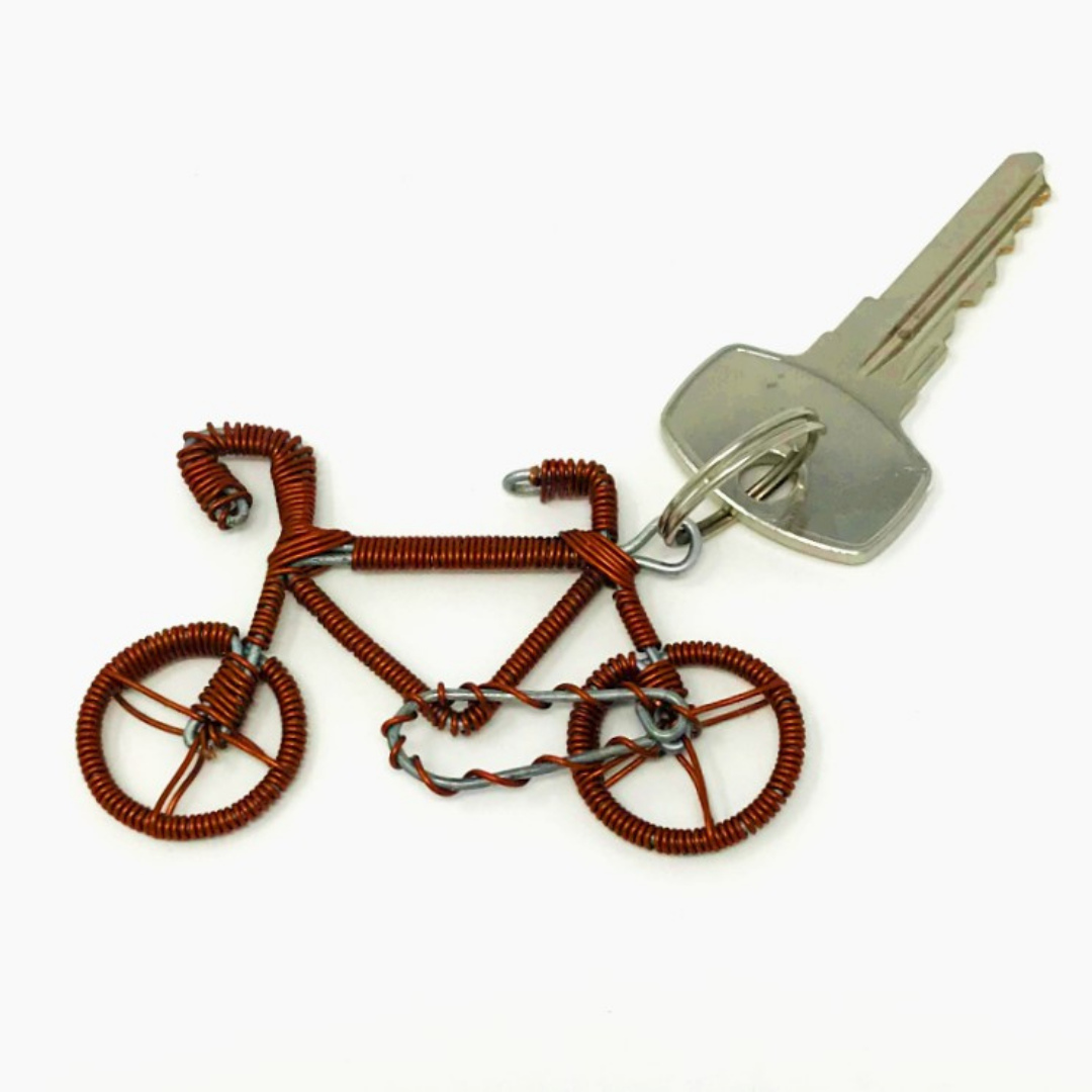 Cycle of Good Recycled Copper Bike Keyring