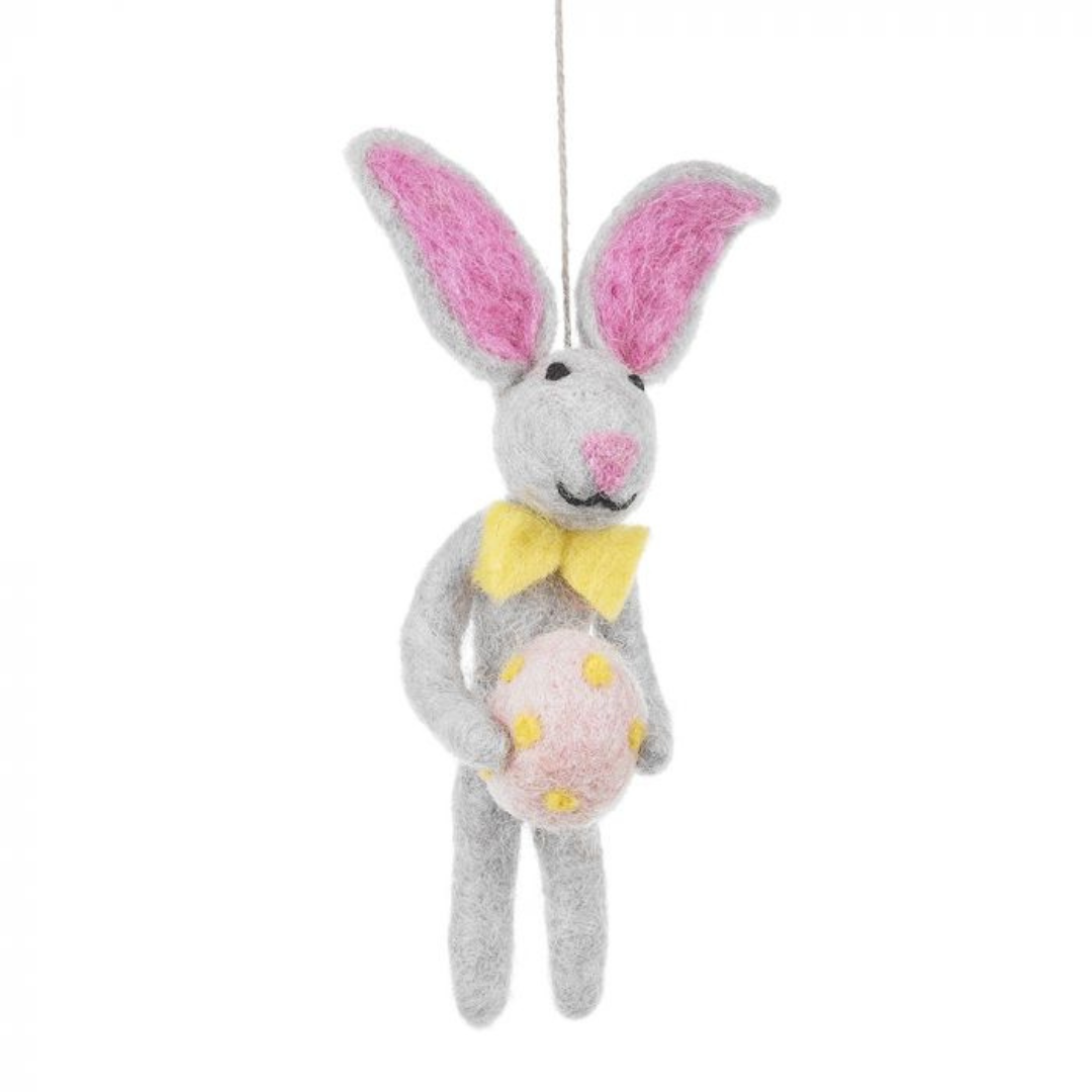 Edgar Bunny Felt Hanging Easter Decoration