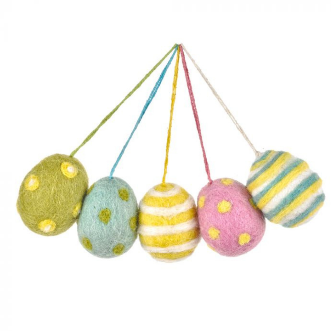 Easter Eggs (Set of 5) Hanging Easter Decorations