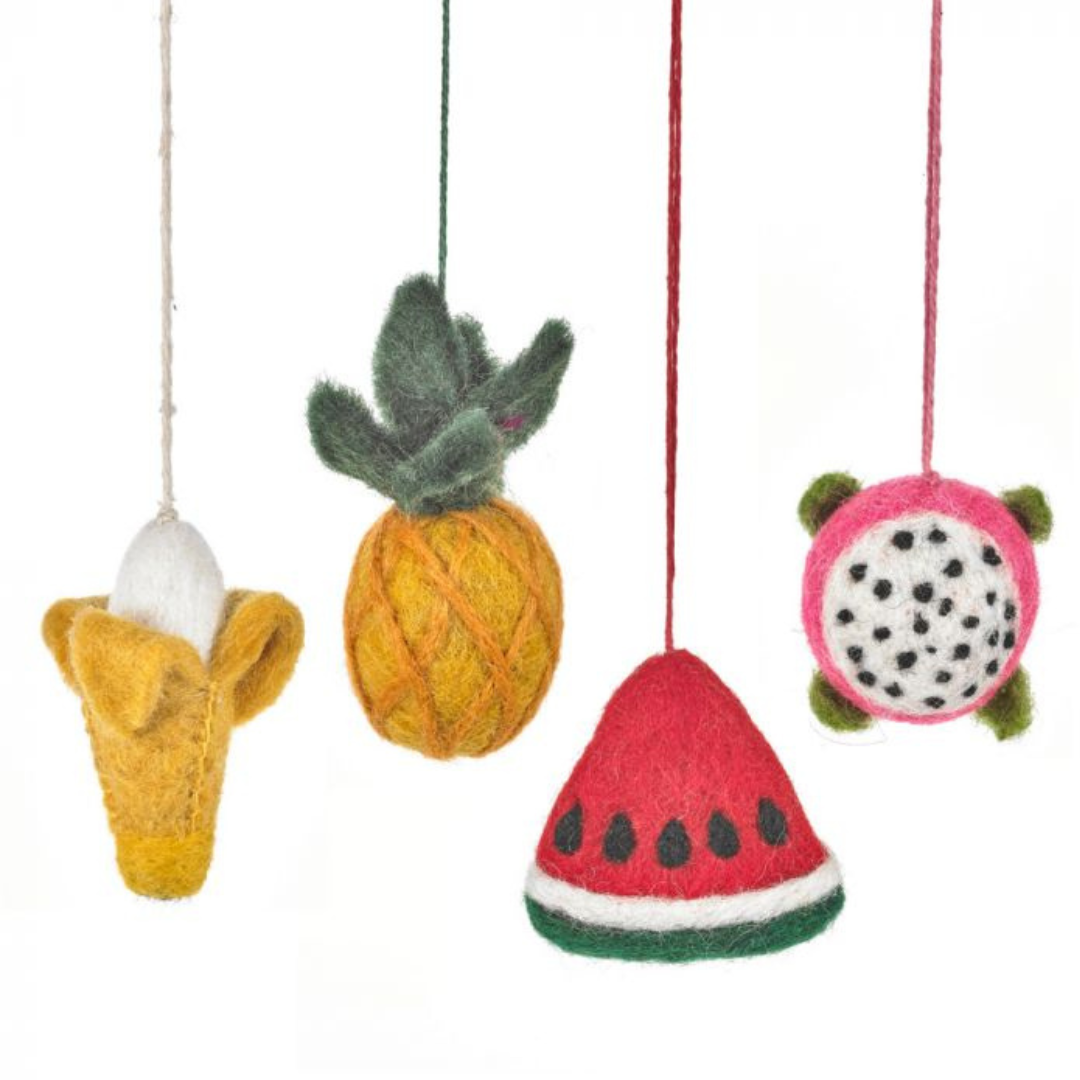 Tooty Fruity (Set of 4) Tropical Hanging Decorations