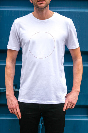 Frankly x LW Circle Tee - White & Rust