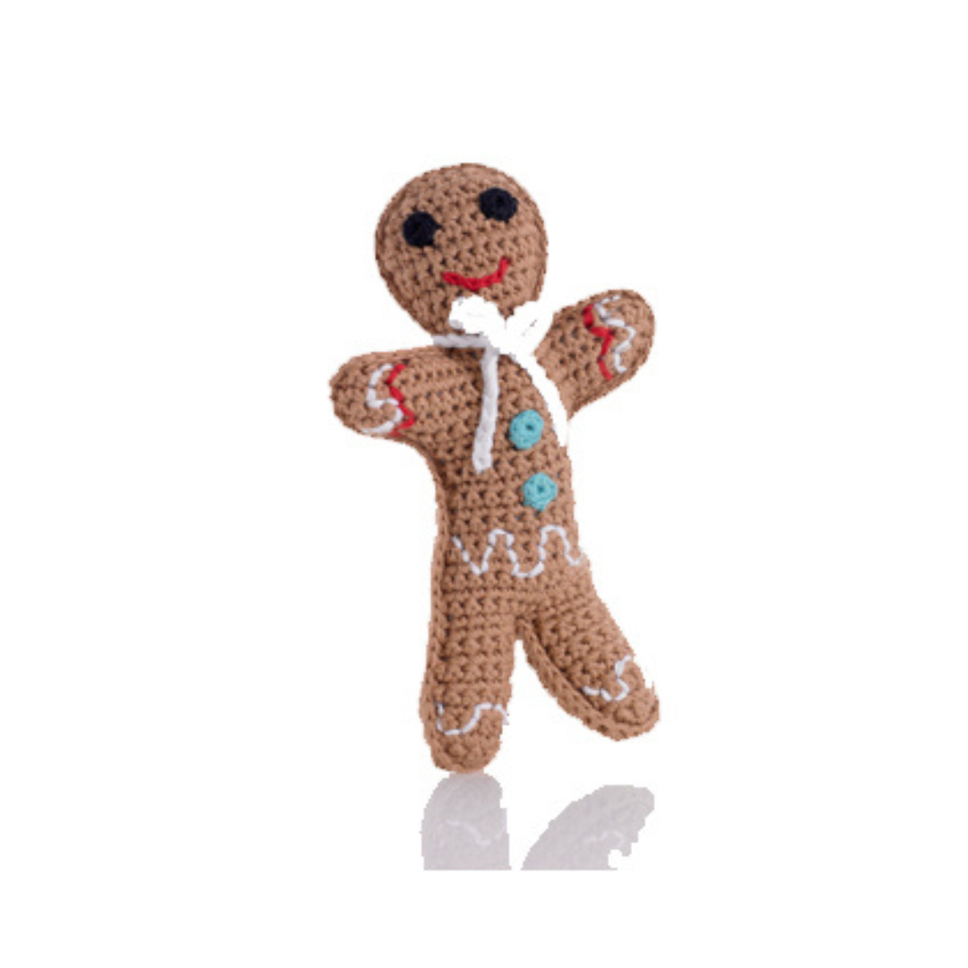 Hand-Crocheted Festive Gingerbread Rattle