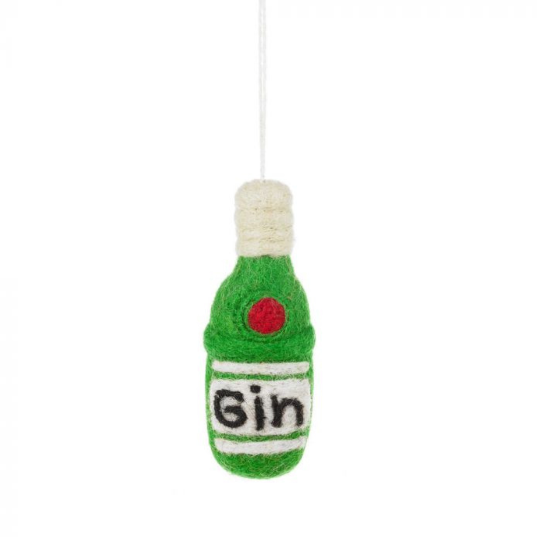 Bottle of Gin Hanging Decoration