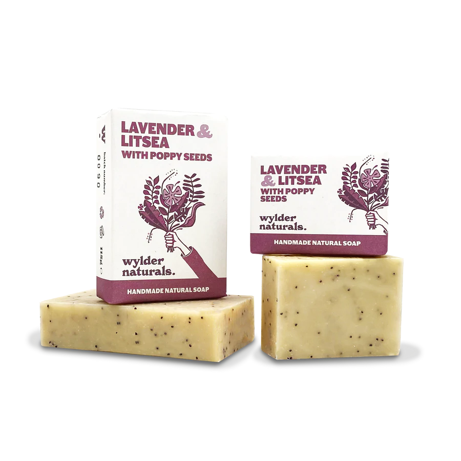 Wylder Naturals Soap - Lavender & Litsea with Poppy Seeds
