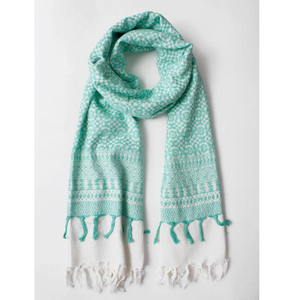 Embroidered Scarf - Mint
