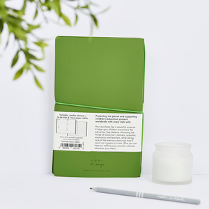 Recycled Leather Refillable Weekly Planner – Green