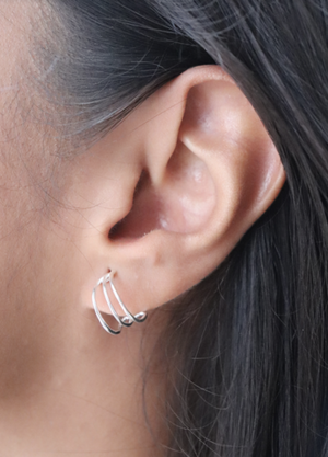 Silver 'Rekha' Earring