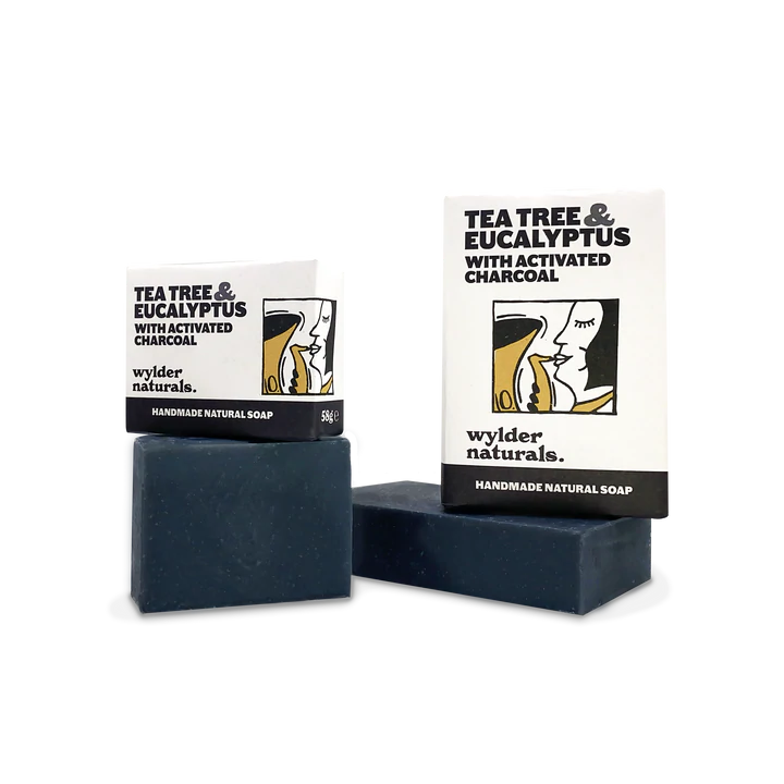 Wylder Naturals Soap - Tea Tree & Eucalyptus with Activated Charcoal