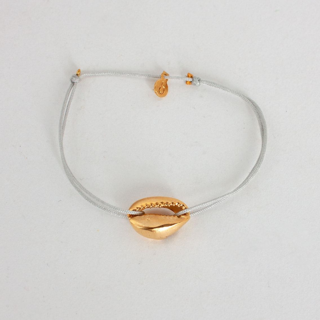 Buy wholesale Shell bracelet - Metallic cord (French)