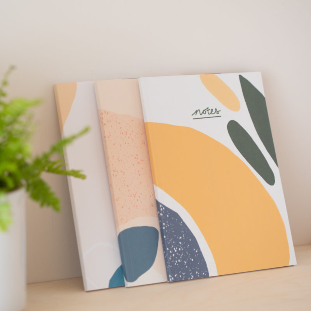 Recycled A5 Lined Paper NOTES Book - Olive