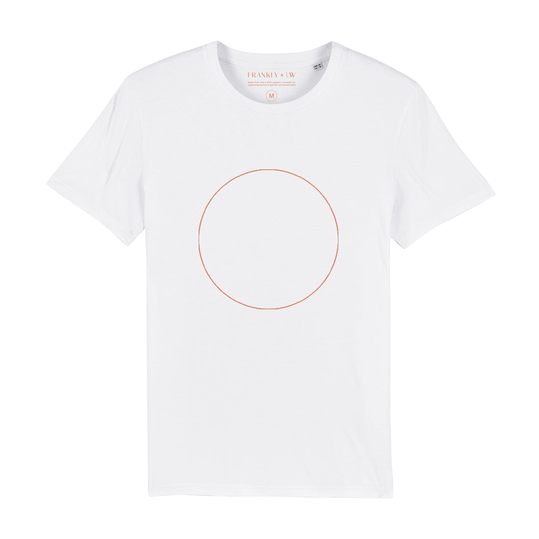 Frankly x LW Circle Tee - White & Rust