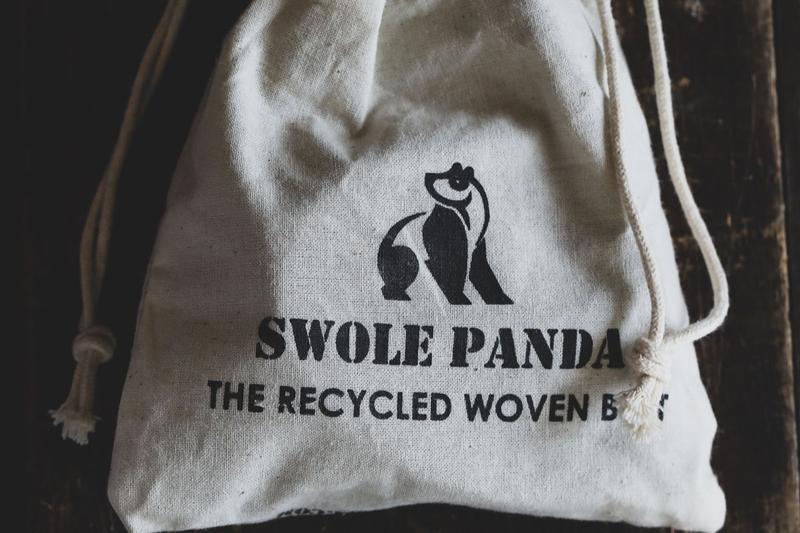 Swole Panda Recycled Plastic Woven Belt - Pink & Blue Zig Zag