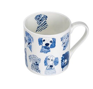 'Blue Dogs' Fine Bone China Mug