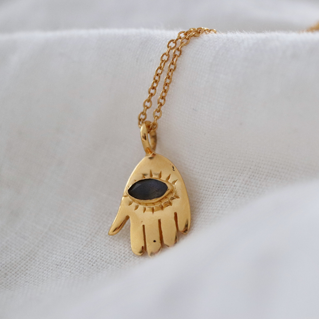 Gold 'Asha' Hamsa Necklace