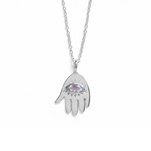 Silver 'Asha' Hamsa Necklace