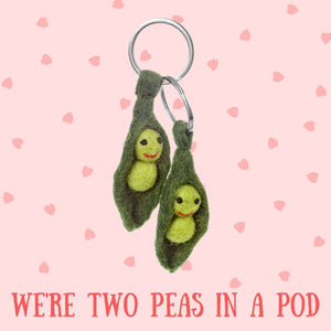 Peas in a Pod Friendship Keyring